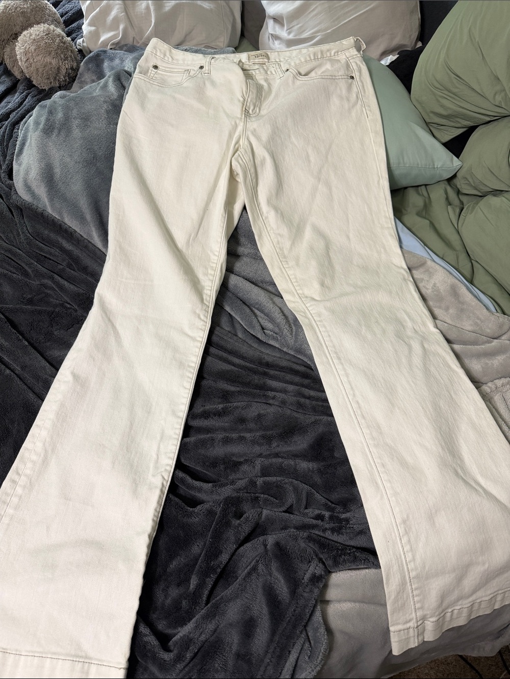 GAP Cream High Rise Flare Jeans 12 Long
